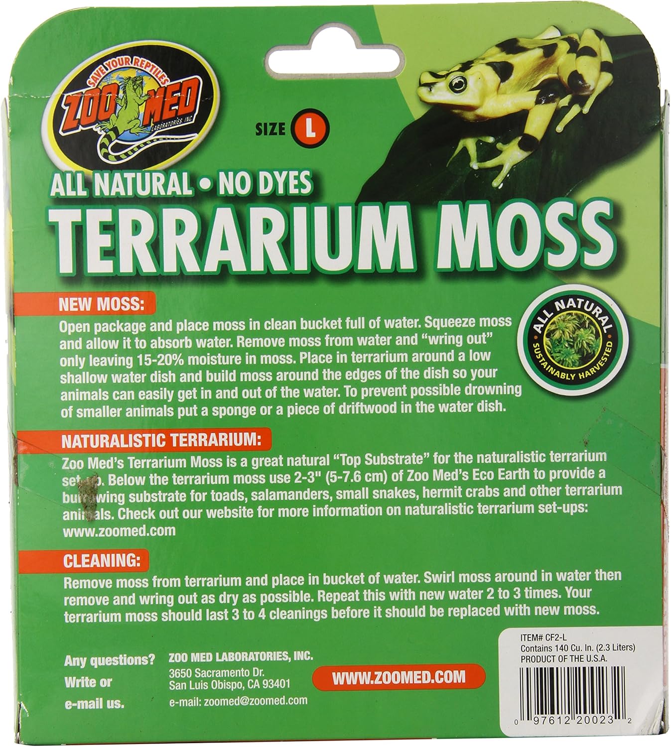 ZooMed Terrarium Moss (15-20 Gallon)