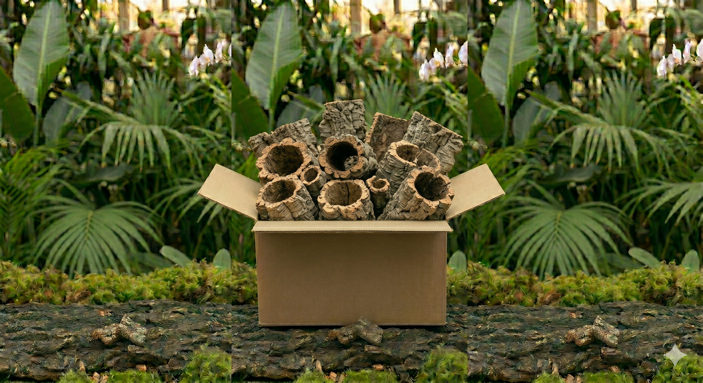 Natural Virgin Mixed Cork Bark Bulk Boxes – The "Grand Slam" Décor Bundle (10 lb & 20 lb)