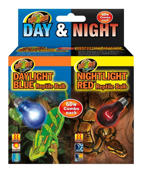 Zoo Med Day & Night Reptile Bulb Combo Pack 60W