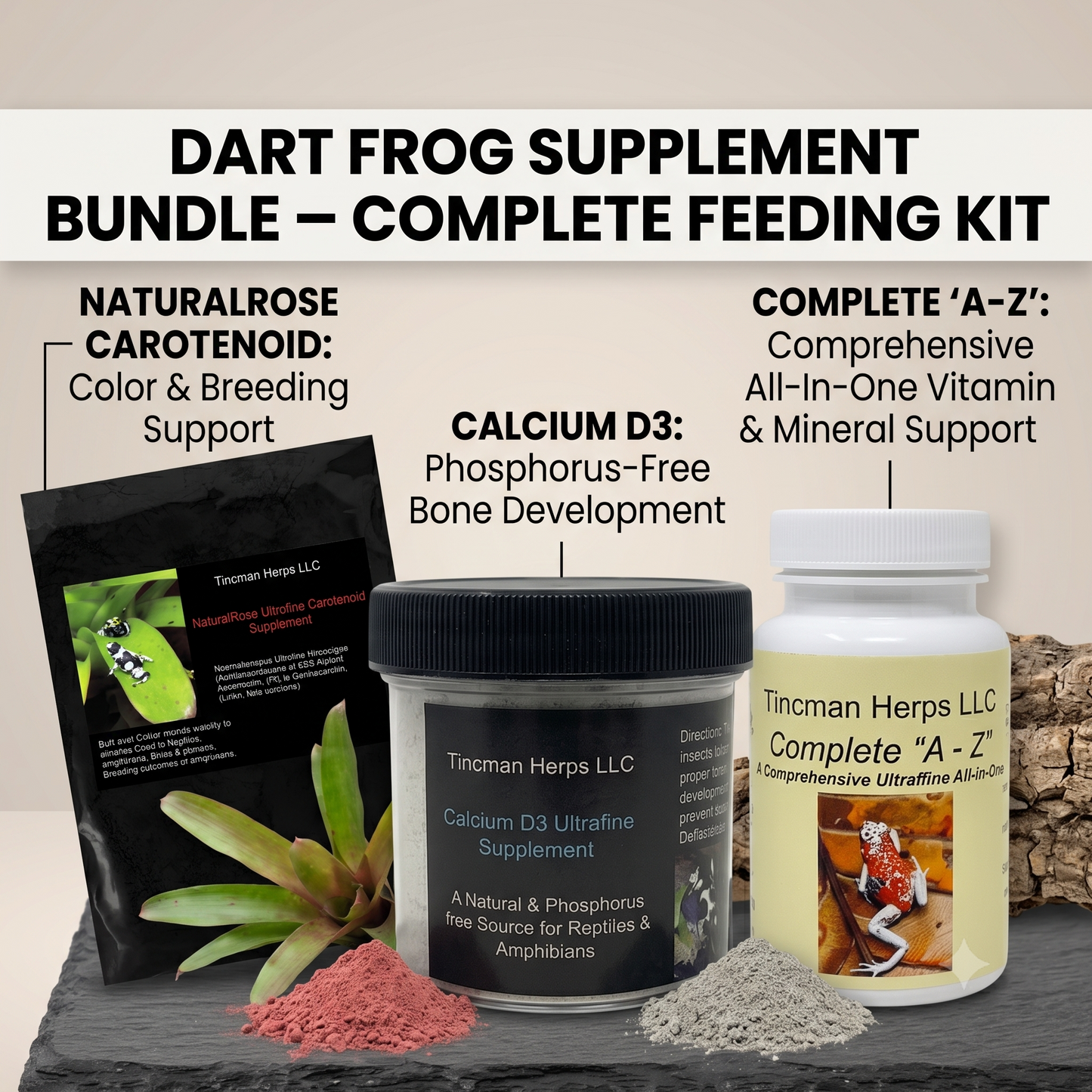 Dart Frog Supplement Bundle – Complete Feeding Kit