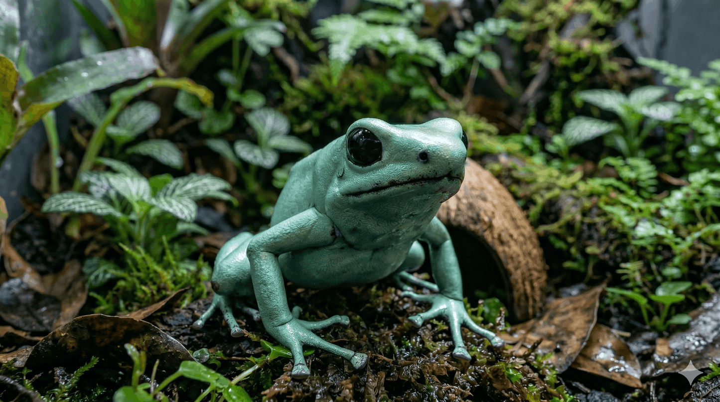 Mint Terribilis Dart Frog (Phyllobates terribilis) – The Fearless Titan of the Vivarium