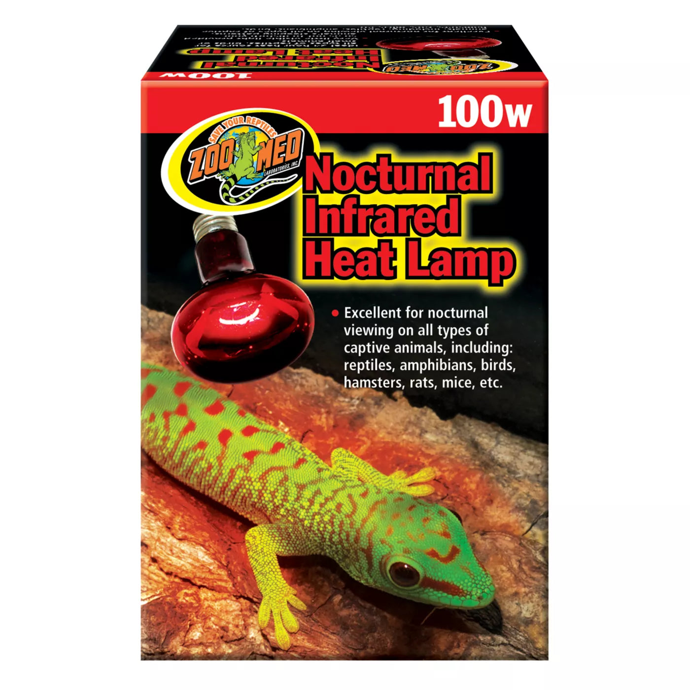 ZooMed Nocturnal Red Infrared Heat Lamp - 100W