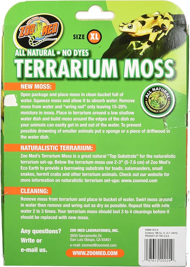 ZooMed Terrarium Moss - XL (30-40 Gallon)