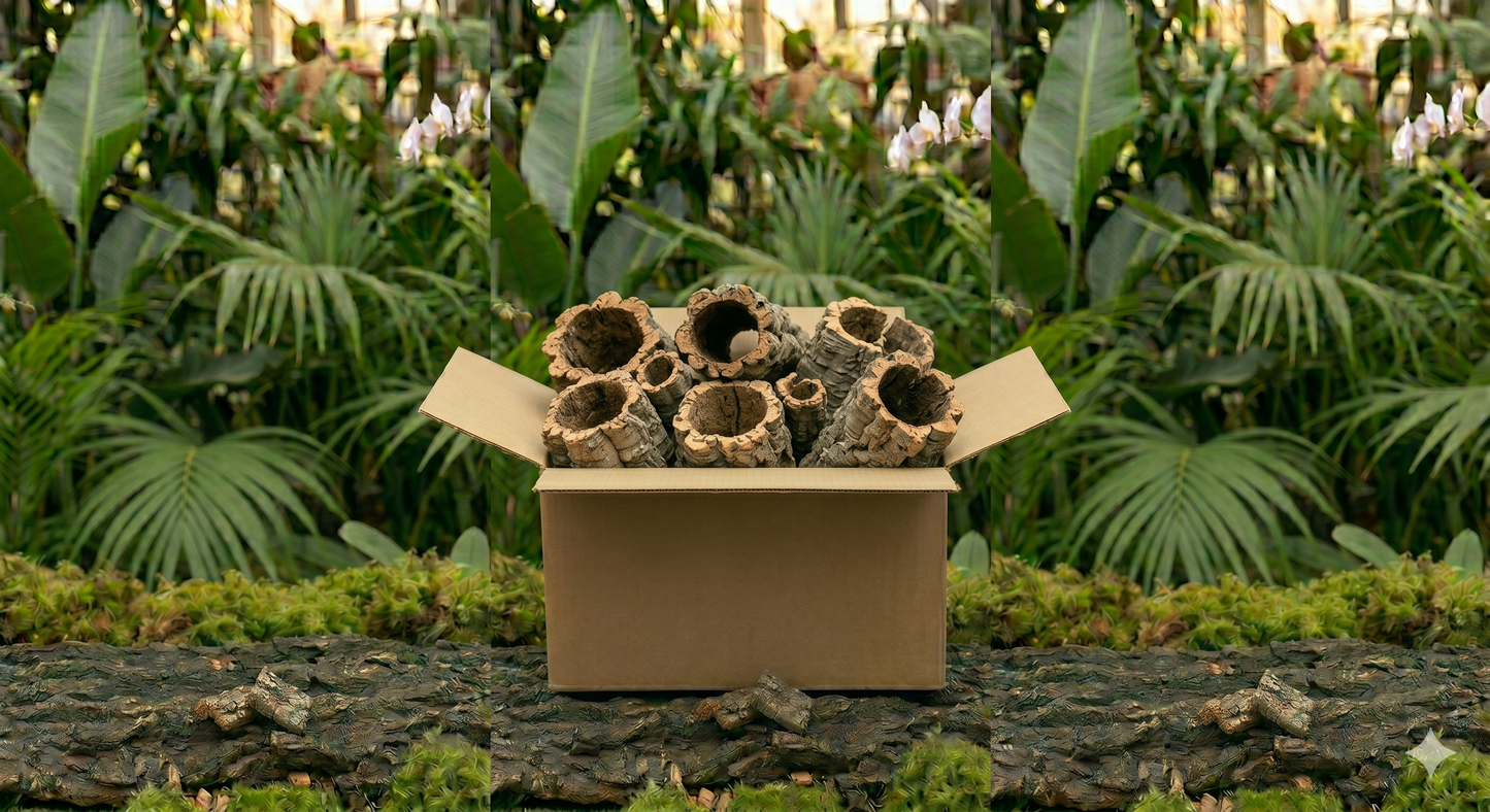 Natural Virgin Cork Bark Rounds – Bulk "Big League" 10 lb & 20 lb Boxes