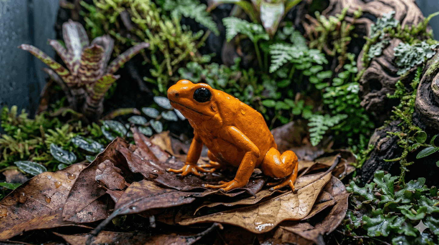 Orange Terribilis Dart Frog (Phyllobates terribilis) – High-Visibility Powerhouse Champion