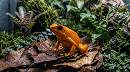 Orange Terribilis Dart Frog (Phyllobates terribilis) – High-Visibility Powerhouse Champion
