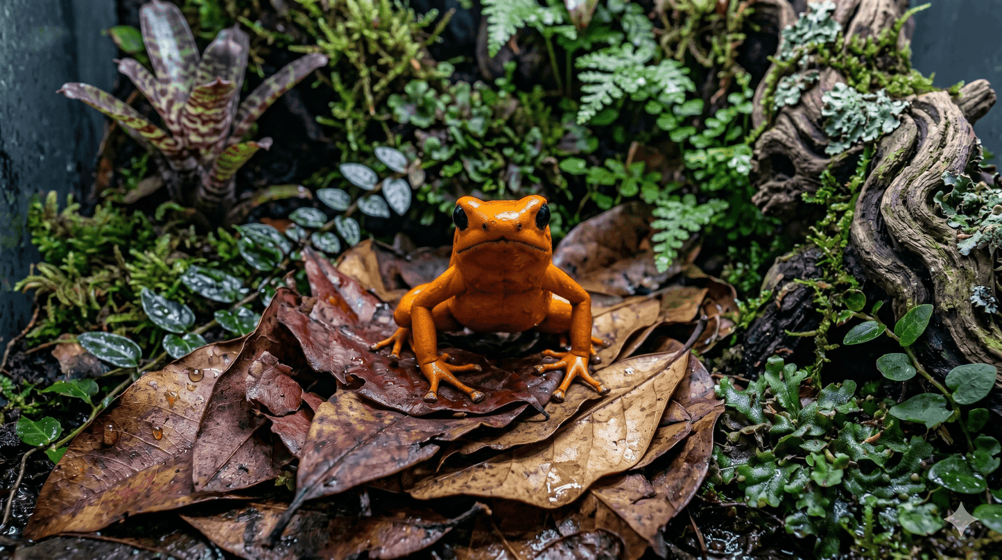 Orange Terribilis Dart Frog (Phyllobates terribilis) – High-Visibility Powerhouse Champion