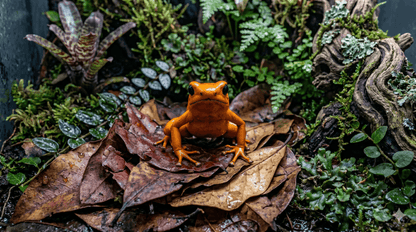 Orange Terribilis Dart Frog (Phyllobates terribilis) – High-Visibility Powerhouse Champion