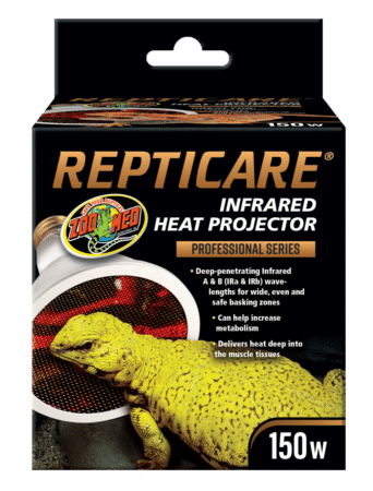 Zoo Med ReptiCare Infrared Heat Projector (150W) - Extreme Output Deep-Tissue Heating