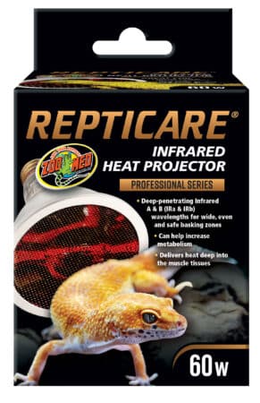 Zoo Med ReptiCare Infrared Heat Projector (60W) - Professional Deep-Tissue Heating
